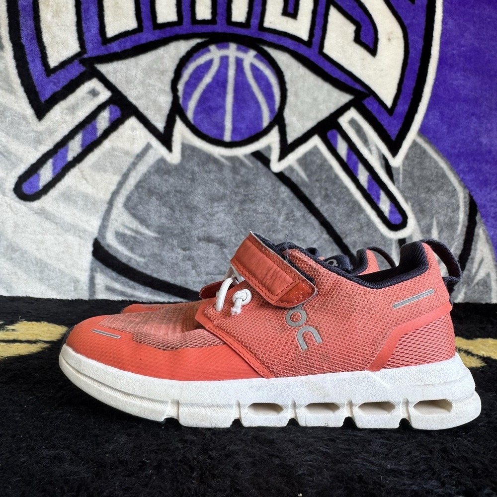 Size 13c - On Cloud Play - Flame / White - 3KD11431204 Big Kids Running Shoes